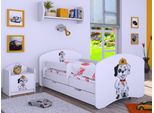 Bdw Culla Super Dogs, Culla Per Bambini, Bianco (Motivo 2), 160 X 80 Cm