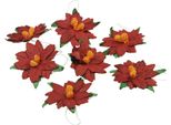 Stelle Di Natale Fiori Di Carta Di Mirtillo 35 Mm - Rosso 25 Pz.