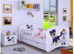 Bdw Culla Super Dogs, Culla Per Bambini, Bianco (Motivo 1), 140 X 70 Cm