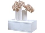 Comodino Bdw, Comodino Sospeso Con Cassetto, Bianco