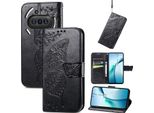 Per Nothing Phone 3A Custodia A Portafoglio In Pelle Finta Custodia Per Cellulare Custodia Con Design A Farfalla Custodie Nero