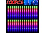 100 Pezzi Bastoncini Luminosi Led In Schiuma, Bastoncini Luminosi Led Con 3 Modalità, Luci Lampeggianti Per Matrimonio, Concerto, Campeggio, Compleanno, Halloween, Festa