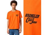 Wrangler Herren, Maglietta Casey Graphic Tee, Xl, Arancione, Sport, Tshirt, Camicia