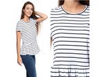 Mustang Damen, Maglietta Alina C Ruffle, S, Schwarz, Sport, Tshirt, Camicia