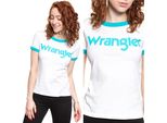 Wrangler Donna, Maglietta Ss Ringer Tee, Xs, Bianco, Sport, Tshirt, Camicia