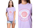 Mustang Damen, Maglietta Alina C Print, S, Lila, Sport, Tshirt, Camicia