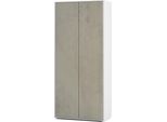 Simplyfurn Armadietto Per Ufficio Amira T00 | Armadio Per Documenti E Multiuso | Weiß & Cemento Ossidato | 180X80X40 Cm | Push-To-Open Per Ufficio