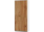 Simplyfurn Armadietto Per Ufficio Amira T00 | Armadio Per Documenti E Multiuso | Weiß & Rovere Wotan | 180X80X40 Cm | Push-To-Open Per Ufficio