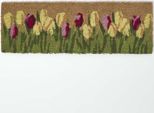 Homescapes Zerbino Antiscivolo In Cocco Con Motivo A Tulipani, 25 X 75 Cm