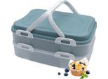 1.02 Contenitore Per Feste A 2 Piani - Ca. 40 X 30 X 18 Cm - Scatola Per Il Trasporto Di Muffin, Torte E Cupcake