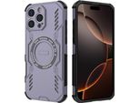 Custodia Magnetica Per Iphone 16 Pro Max, Paraurti Ibrido In Pc E Tpu, Prese D'aria Per La Dissipazione Del Calore Custodia Viola