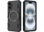 Custodia Magnetica Per Iphone 16, Paraurti Ibrido In Pc E Tpu, Prese D'aria Per La Dissipazione Del Calore Custodia Nera