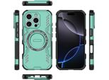 Custodia Magnetica Per Iphone 16 Pro, Paraurti Ibrido In Pc E Tpu, Prese D'aria Per La Dissipazione Del Calore Custodia Verde
