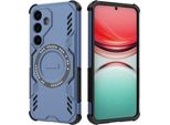 Custodia Magnetica Per Samsung Galaxy S25, Paraurti Ibrido In Pc E Tpu, Fori Di Ventilazione Per La Dissipazione Del Calore Custodia Blu