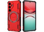 Custodia Magnetica Per Samsung Galaxy S25, Paraurti Ibrido In Pc E Tpu, Fori Di Ventilazione Per La Dissipazione Del Calore Custodia Red