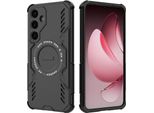 Custodia Magnetica Per Samsung Galaxy S25+, Paraurti Ibrido In Pc E Tpu, Fori Di Ventilazione Per La Dissipazione Del Calore Custodia Nera