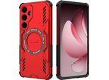 Custodia Magnetica Per Samsung Galaxy S25 Fe, Paraurti Ibrido In Pc E Tpu, Fori Di Ventilazione Per La Dissipazione Del Calore Custodia Red