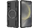 Custodia Magnetica Per Samsung Galaxy S25 Edge, Paraurti Ibrido In Pc E Tpu, Fori Di Ventilazione Per La Dissipazione Del Calore Custodia Nera