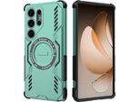 Custodia Magnetica Per Samsung Galaxy S25 Ultra, Paraurti Ibrido In Pc E Tpu, Fori Di Ventilazione Per La Dissipazione Del Calore Custodia Verde