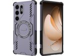 Custodia Magnetica Per Samsung Galaxy S25 Ultra, Paraurti Ibrido In Pc E Tpu, Fori Di Ventilazione Per La Dissipazione Del Calore Custodia Viola