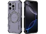 Custodia Magnetica Per Iphone 16 Pro, Paraurti Ibrido In Pc E Tpu, Prese D'aria Per La Dissipazione Del Calore Custodia Viola