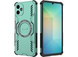 Custodia Magnetica Per Samsung Galaxy A06, Paraurti Ibrido In Pc E Tpu, Fori Di Ventilazione Per La Dissipazione Del Calore Custodia Verde