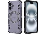 Custodia Magnetica Per Iphone 16, Paraurti Ibrido In Pc E Tpu, Prese D'aria Per La Dissipazione Del Calore Custodia Viola