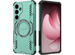 Custodia Magnetica Per Samsung Galaxy S25+, Paraurti Ibrido In Pc E Tpu, Fori Di Ventilazione Per La Dissipazione Del Calore Custodia Verde