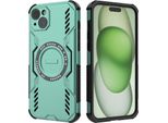 Custodia Magnetica Per Iphone 15 Plus /Iphone 14 Plus, Paraurti Ibrido In Pc E Tpu, Prese D'aria Per La Dissipazione Del Calore Custodia Verde