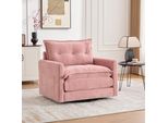 Lvhom Poltrona Girevole Con Cuscino Di Schienale, Poltrona Lounge Poltrona Rivestimento In Ciniglia, Poltrona Reclinabile Poltrona Ad Ala, Poltrona Tv Poltrona Tv, Rosa