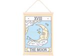 Something Different - Appendiabiti Da Parete "La Luna"", Vecchie Carte Dei Tarocchi SD9934 (Taglia Unica) (Bianco/Blu/Giallo)"