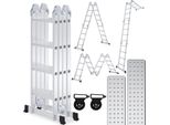 Clanmacy Scala Multiuso 6 In 1 470 Cm Scala In Alluminio Scala Multiuso Scala Pieghevole Scala Inclinata Scala A Gradini Scala Domestica Scala In Alluminio Scala Multifunzionale