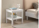 Vipack - Consolle Da Letto, Faggio Massiccio, Laccato Bianco