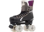 Rio Roller Flow Hockey Quad Skates Schwarz – Vegane Rollschuhe im Eishockey-Look für Urban- und Freizeit-Skating