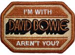 David Bowie - Toppa Con Ferro Da Stiro "Io Sto Con David Bowie E Tu?"" RO13621 (Taglia Unica) (Marrone/Beige/Nero)"