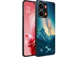 Smartphonica Custodia Per Telefono Adatta A Oppo Reno 9 / 9 Pro Con Impronta Del Cielo Stellato - Custodia Backcover In Tpu Con Design Spaziale E A Forma Di Via Lattea