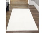Tappeto Da Salotto Monocolore Di Facile Manutenzione Dal Design Moderno In Color Crema Dimensioni - 160 X 220 Cm