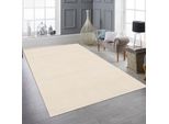 Tappeto Da Salotto In Tinta Unita Di Facile Manutenzione Dal Design Moderno In Beige Dimensioni - 80 X 150 Cm