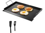 Piastra Grill Bbq Piatta - Padella Grill Acciaio Al Carbonio - Pentole 606X360Mm - Accessori Per Barbecue