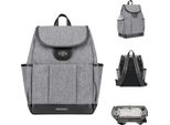 Kikkaboo Borsa Fasciatoio Morice Zaino Bottoni Magnetici, Chiusura A Rotazione, Regolabile Grigio