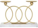 Mauro Ferretti Candeliere Infinito Per 2 Candele 30X9X20 Cm Oro