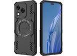 Custodia Magnetica Per Honor 400 Lite, Paraurti Ibrido In Pc E Tpu, Fori Di Ventilazione Per La Dissipazione Del Calore Custodia Nera