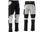 Pantaloni Da Lavoro Serwal 4-Way Stretch Nero/Grigio Taglia Xxxl