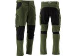 Pantaloni Da Lavoro Serwal 4-Way Stretch Verde/Nero Taglia Xxxl