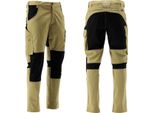 Pantaloni Da Lavoro Serwal 4-Way Stretch Cachi/Nero Taglia Xxxl