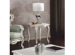 Casa Padrino Tavolino Barocco Bianco/Oro H. 59 Cm - Italy