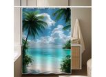Tenda Da Bagno Decorativa Impermeabile E Resistente Alla Muffa, Come Tenda Da Doccia, Divisorio Per La Stanza O Tenda Per La Porta, Dimensioni: 200X180Cm, Stile 1