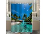 Tenda Da Bagno Decorativa Impermeabile E Resistente Alla Muffa, Come Tenda Da Doccia, Divisorio Per La Stanza O Tenda Per La Porta, Dimensioni: 180X180Cm, Stile 3