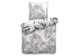 Hnl Biancheria Da Letto Reversibile In Cotone Kamala 155X220 Cm + 80X80 Cm Grigio