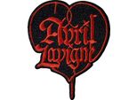Avril Lavigne - Cuore - Toppa Da Stirare RO13540 (Taglia Unica) (Nero/Rosso)